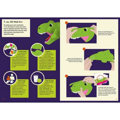 T. Rex - King of the Tyrant Lizards (Awesome 3D Wall Art) - Book