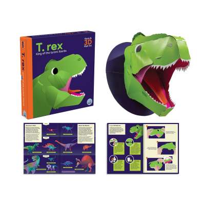 T. Rex - King of the Tyrant Lizards (Awesome 3D Wall Art) - Book