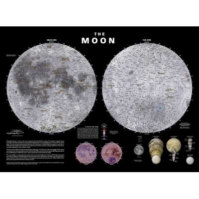 National Geographic Moon (Stargazer folded) - Map