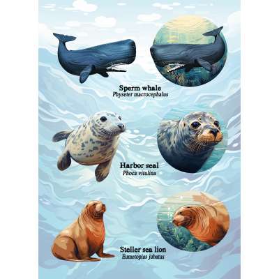 Pacific Northwest Marine Animal - Sticker Book