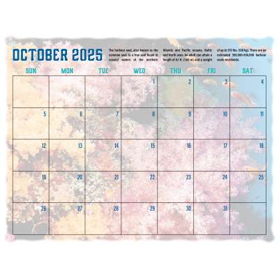Marine Wildlife of the Pacific Northwest 2025 Calendar