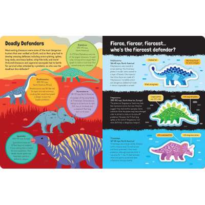 Awesome Fierce Dinosaurs - Book