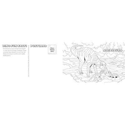 Color Your Own Dinosaur Post Card Book
