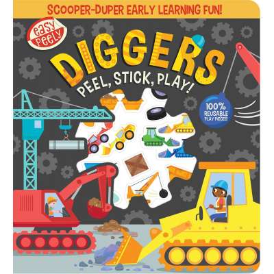 Easy Peely Diggers - Peel, Stick, Play! - Board Book