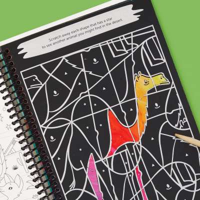 Scratch-Off Hidden Pictures Animal Puzzles - Book