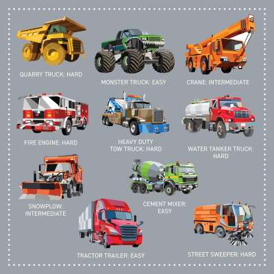 My Sticker Paintings: Trucks - Book