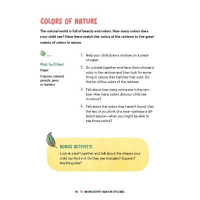 Nature Activity Book for Little Ones - Book