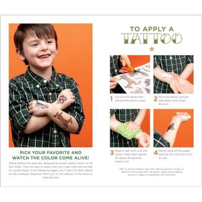 Wild, Wonderful Tattoo Woodland Animals: 60 Temporary Tattoos That Teach - Book