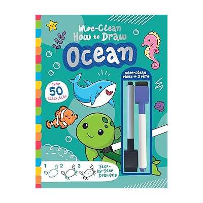 Wipe-Clean How to Draw Ocean - Book