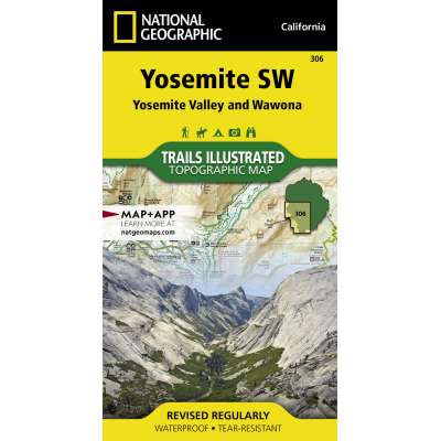 Yosemite SW: Yosemite Valley and Wawona Map