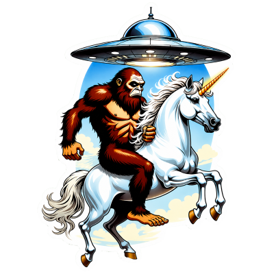 IHS-10P-100 - The Unbelievable Trio (UFO + Bigfoot + Unicorn)