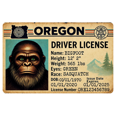 IHS-10P-115 - Vintage Bigfoot ID - Oregon