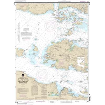 NOAA Chart 14774: Round I.: N.Y.: and Gananoque: Ont.: to Wolfe I.: Ont.