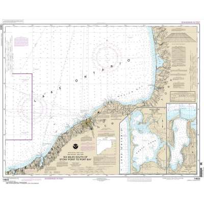 HISTORICAL NOAA Chart 14803: Six Miles south of Stony Point to Port Bay;North Pond;Little Sodus Bay