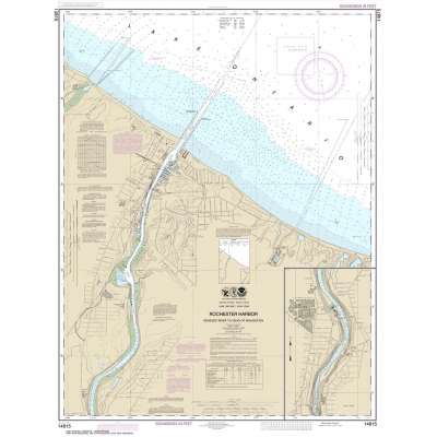 HISTORICAL NOAA Chart 14815: Rochester Harbor: including Genessee River to head of navigation