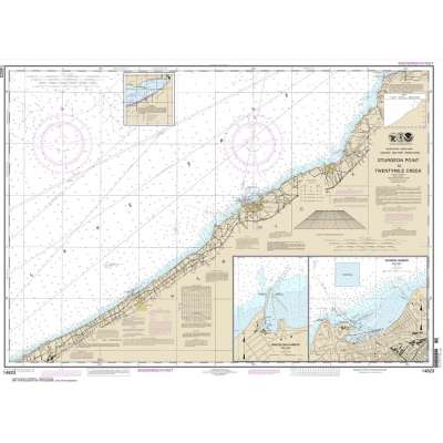Great Lakes NOAA Charts :NOAA Chart 14823: Sturgeon Point to Twentymile Creek;Dunkirk Harbor;Barcelona Harbor