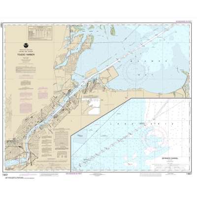 HISTORICAL NOAA Chart 14847: Toledo Harbor;Entrance Channel to Harbor