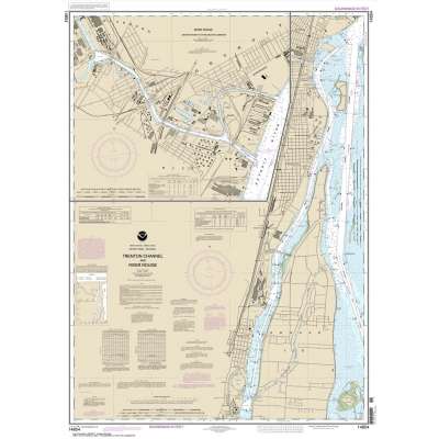 HISTORICAL NOAA Chart 14854: Trenton Channel and River Rouge;River Rouge