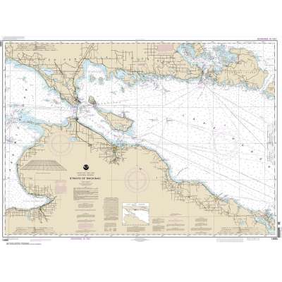 HISTORICAL NOAA Chart 14880: Straits of Mackinac