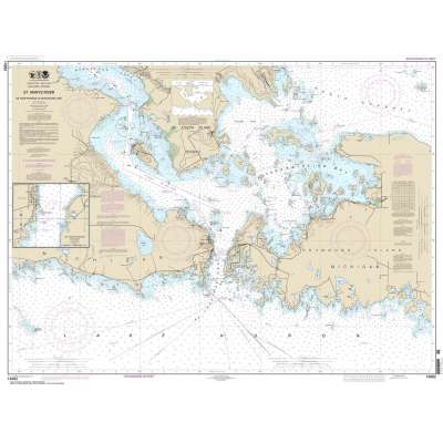 HISTORICAL NOAA Chart 14882: St. Mars River - Detour Passage to Munuscong Lake;Detour Passage