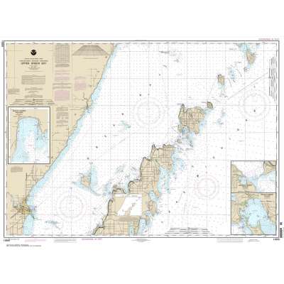 HISTORICAL NOAA Chart 14909: Upper Green Bay - Jackson Harbor and Detroit Harbor;Detroit Harbor;Jackson Harbor;Baileys Harbor