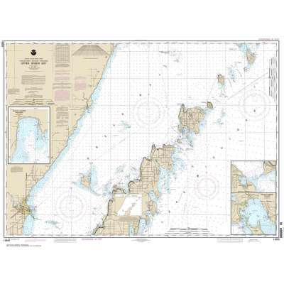 HISTORICAL NOAA Chart 14909: Upper Green Bay - Jackson Harbor and Detroit Harbor;Detroit Harbor;Jackson Harbor;Baileys Harbor