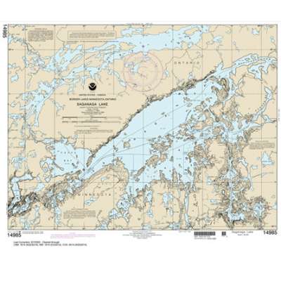 Great Lakes Charts :HISTORICAL NOAA Chart 14985: Saganaga Lake
