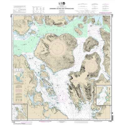 HISTORICAL NOAA Chart 17382: Zarembo Island and approaches;Burnett Inlet: Etolin Island;Steamer Bay