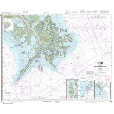 HISTORICAL NOAA Chart 11361: Mississippi River Delta;Southwest Pass;South Pass;Head of Passes