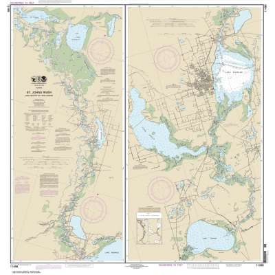 HISTORICAL NOAA Chart 11498: St. Johns River Lake Dexter to Lake Harney