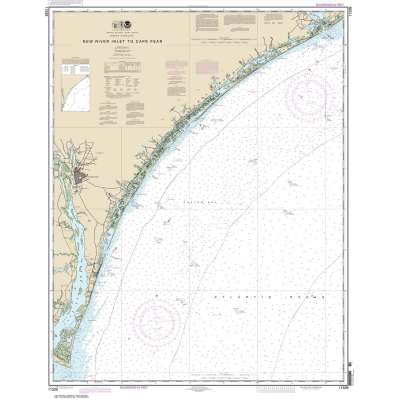 HISTORICAL NOAA Chart 11539: New River Inlet to Cape Fear