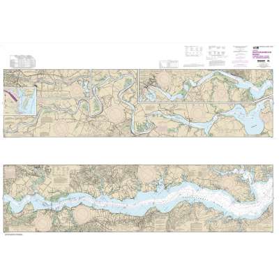 HISTORICAL NOAA Chart 12237: Rappahannock River Corrotoman River to Fredericksburg