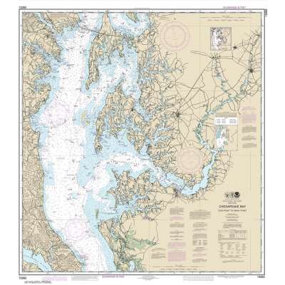 Atlantic Coast NOAA Charts :NOAA Chart 12263: Chesapeake Bay Cove Point to Sandy Point