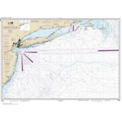 Atlantic Coast NOAA Charts :NOAA Chart 12300: Approaches to New York: Nantucket Shoals to Five Fathom Bank