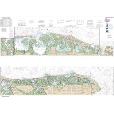 HISTORICAL NOAA Chart 12316: Intracoastal Waterway Little Egg Harbor to Cape May;Atlantic City