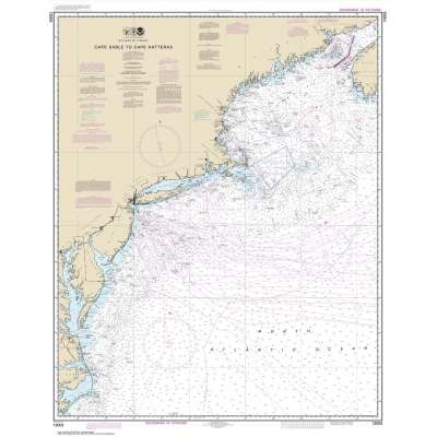Atlantic Coast NOAA Charts :NOAA Chart 13003: Cape Sable to Cape Hatteras