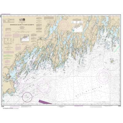 Atlantic Coast NOAA Charts :NOAA Chart 13288: Monhegan Island to Cape Elizabeth