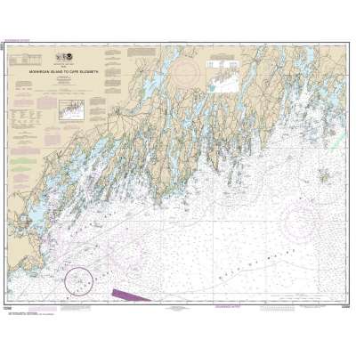 HISTORICAL NOAA Chart 13288: Monhegan Island to Cape Elizabeth