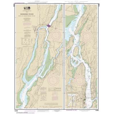 NOAA Chart 13298: Kennebec River Bath to Courthouse Point