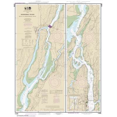 NOAA Chart 13298: Kennebec River Bath to Courthouse Point