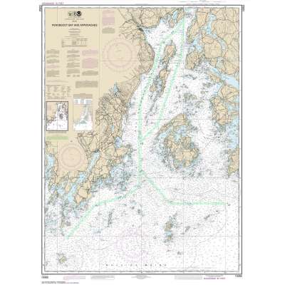 Atlantic Coast NOAA Charts :NOAA Chart 13302: Penobscot Bay and Approaches