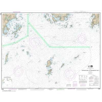 HISTORICAL NOAA Chart 13303: Approaches to Penobscot Bay