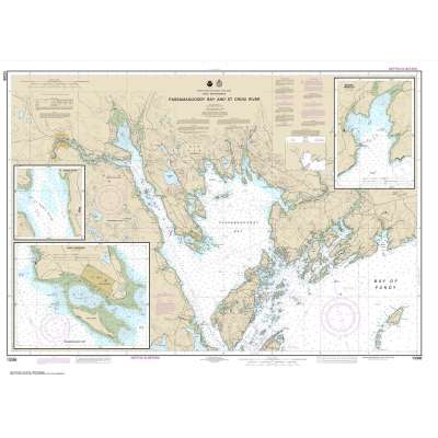 HISTORICAL NOAA Chart 13398: Passamaquoddy Bay and St. Croix River; Beaver Harbor; Saint Andrews; Todds Point