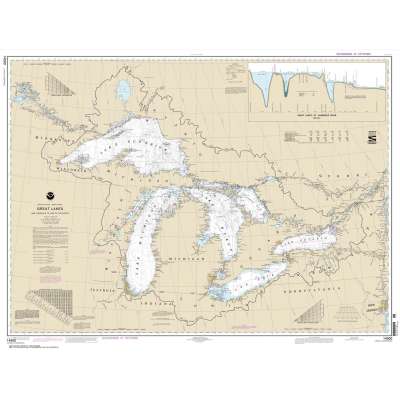 HISTORICAL NOAA Chart 14500: Great Lakes: Lake Champlain to Lake of the Woods