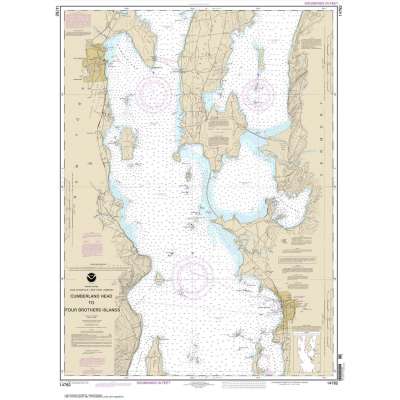 HISTORICAL NOAA Chart 14782: Cumberland Head to Four Brothers Islands