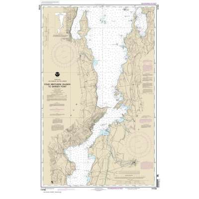 Great Lakes NOAA Charts :HISTORICAL NOAA Chart 14783: Four Brothers Islands to Barber Point