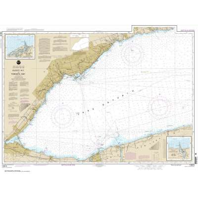 HISTORICAL NOAA Chart 14810: Olcott Harbor to Toronto; Olcott and Wilson Harbors