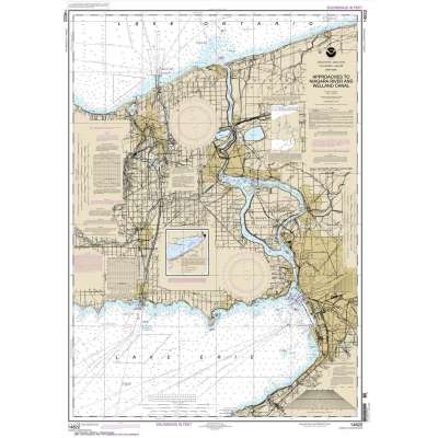 HISTORICAL NOAA Chart 14822: Approaches to Niagara River and Welland Canal