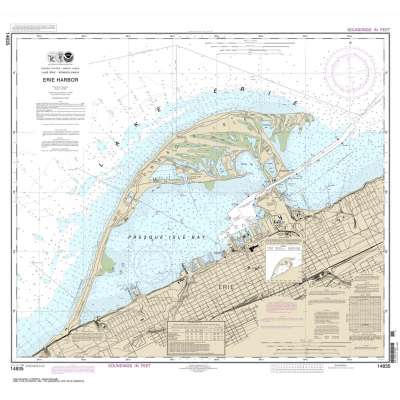 Great Lakes NOAA Charts :NOAA Chart 14835: Erie Harbor