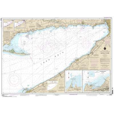 Great Lakes NOAA Charts :NOAA Chart 14838: Buffalo to Erie;Dunkirk;Barcelone Harbor